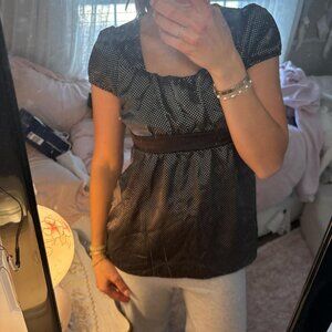 90 S White And Black Polka B 656